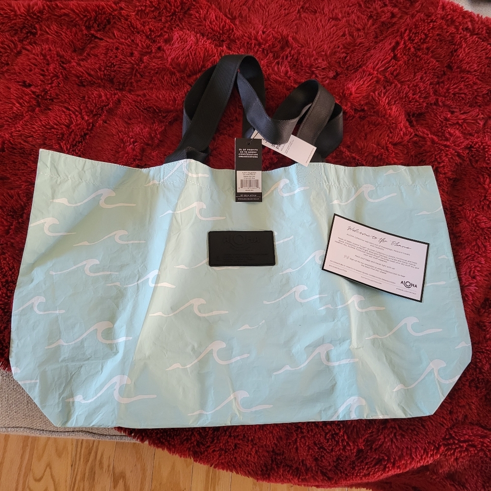 ALOHA Collection Light Blue Wave Tote